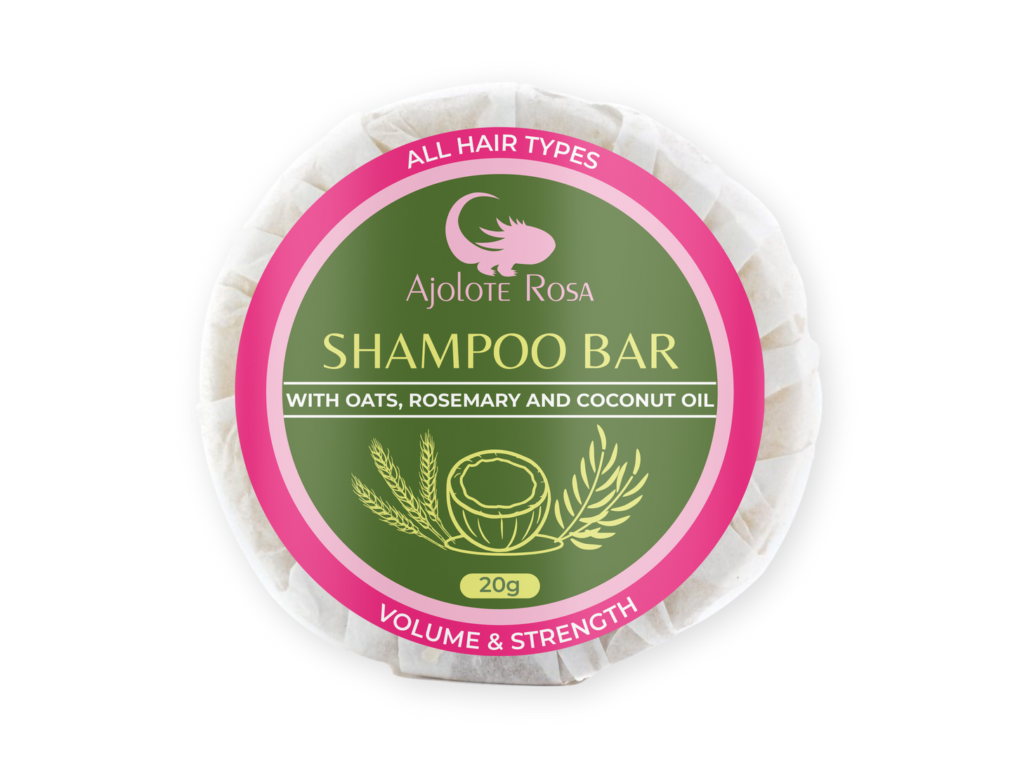 Shampoo Bar with oats, rosemary, coconut & almond oil 20g, 60g, 120g