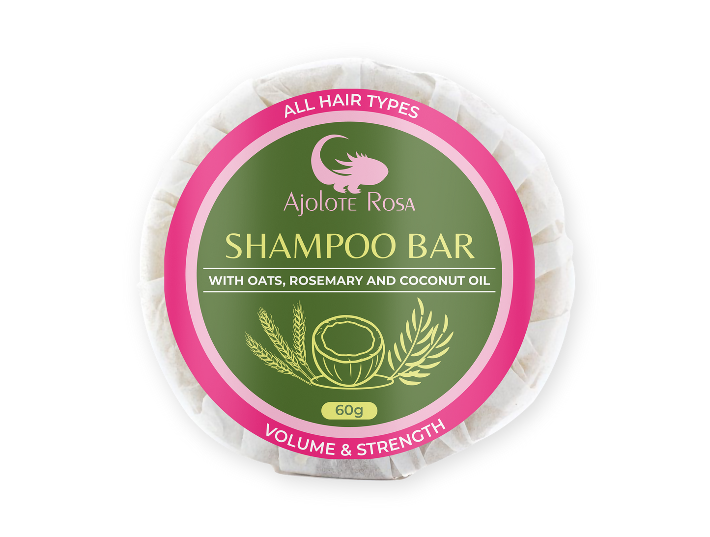 Shampoo Bar with oats, rosemary, coconut & almond oil 20g, 60g, 120g